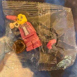 Fits Lego! Building Block Figurine with Pink Outfit